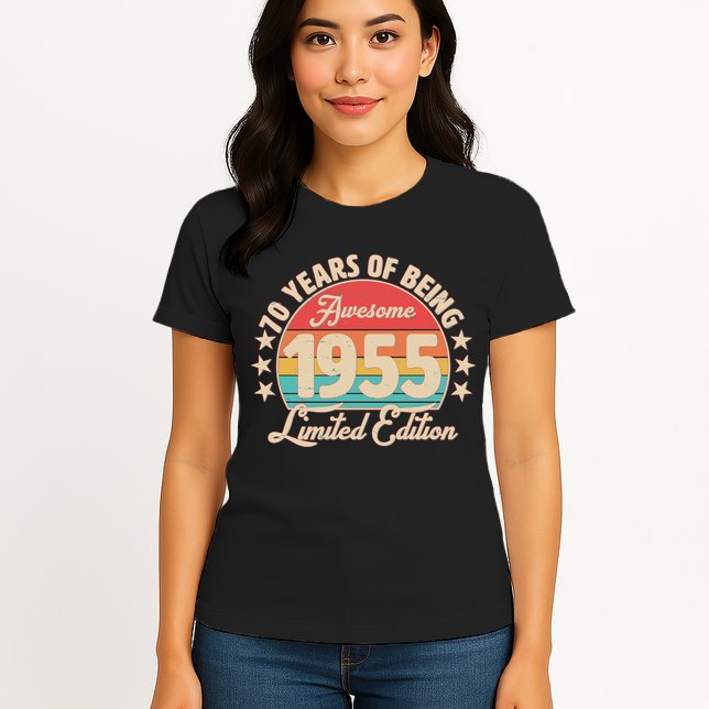 1955 Birthday 70 Years Of Being Awesome Limited Edition Womens T-Shirt