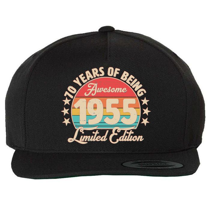 1955 Birthday 70 Years Of Being Awesome Limited Edition Wool Snapback Cap