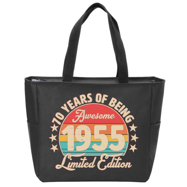 1955 Birthday 70 Years Of Being Awesome Limited Edition Zip Tote Bag