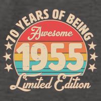 1955 Birthday 70 Years Of Being Awesome Limited Edition Vector Backpack