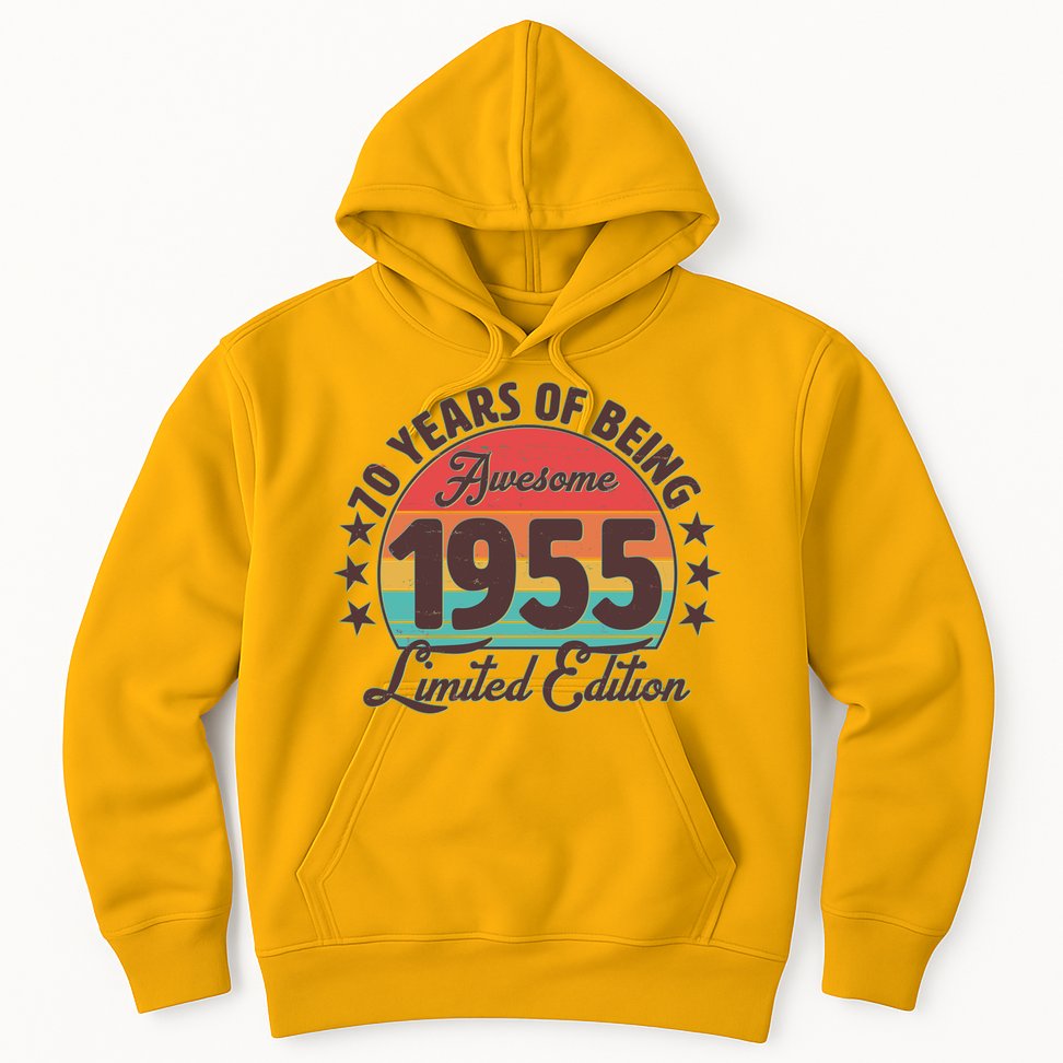1955 Birthday 70 Years Of Being Awesome Limited Edition Hoodie