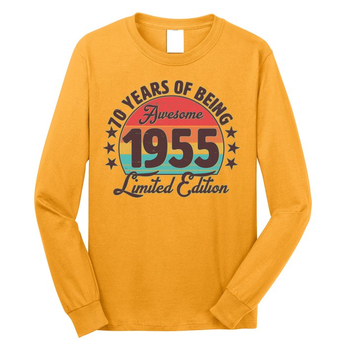 1955 Birthday 70 Years Of Being Awesome Limited Edition Long Sleeve Shirt