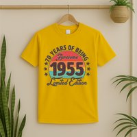 1955 Birthday 70 Years Of Being Awesome Limited Edition T-Shirt