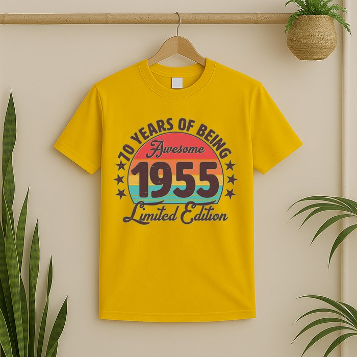 1955 Birthday 70 Years Of Being Awesome Limited Edition T-Shirt