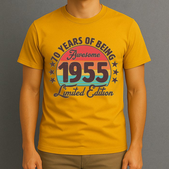 1955 Birthday 70 Years Of Being Awesome Limited Edition T-Shirt