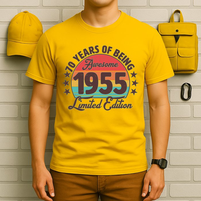1955 Birthday 70 Years Of Being Awesome Limited Edition T-Shirt