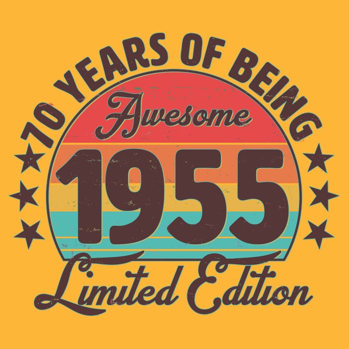 1955 Birthday 70 Years Of Being Awesome Limited Edition T-Shirt