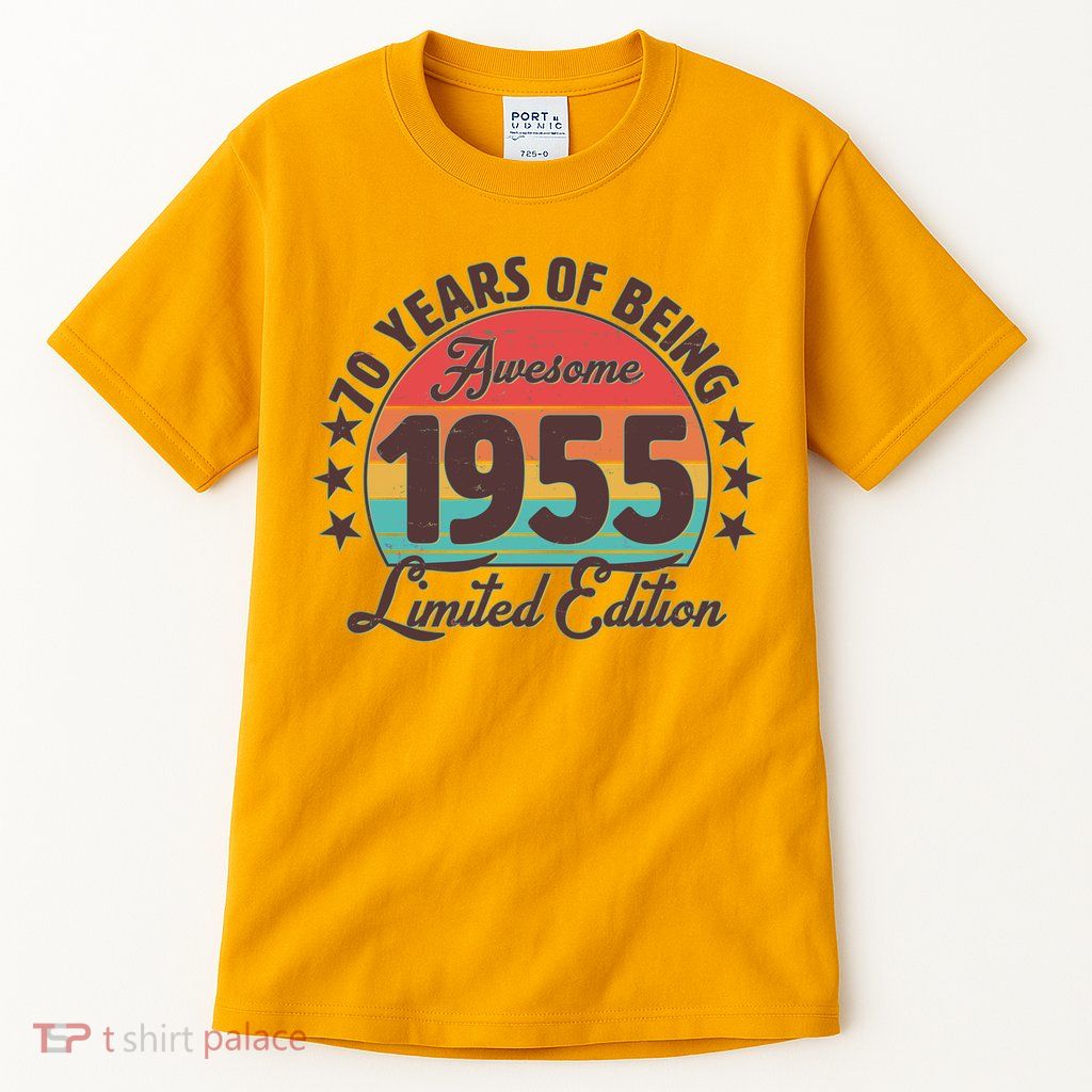 1955 Birthday 70 Years Of Being Awesome Limited Edition Tall T-Shirt