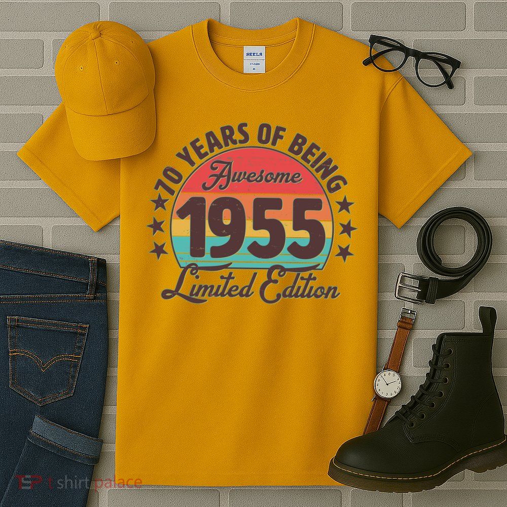 1955 Birthday 70 Years Of Being Awesome Limited Edition Tall T-Shirt