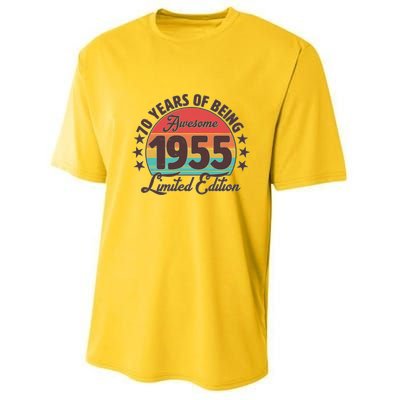 1955 Birthday 70 Years Of Being Awesome Limited Edition Youth Performance Sprint T-Shirt