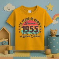 1955 Birthday 70 Years Of Being Awesome Limited Edition Toddler T-Shirt