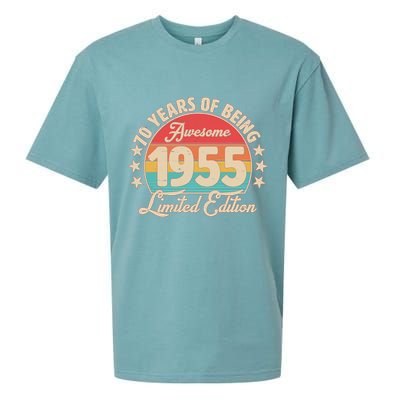 1955 Birthday 70 Years Of Being Awesome Limited Edition Sueded Cloud Jersey T-Shirt