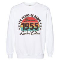 1955 Birthday 70 Years Of Being Awesome Limited Edition Garment-Dyed Sweatshirt