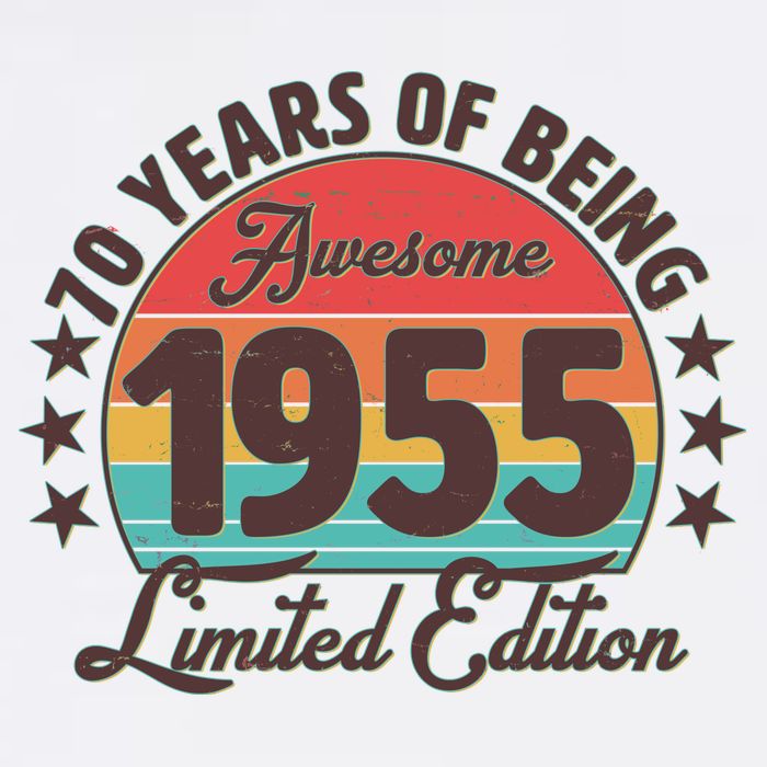 1955 Birthday 70 Years Of Being Awesome Limited Edition Garment-Dyed Sweatshirt
