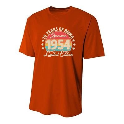 1954 Birthday 70 Years Of Being Awesome Limited Edition Youth Performance Sprint T-Shirt