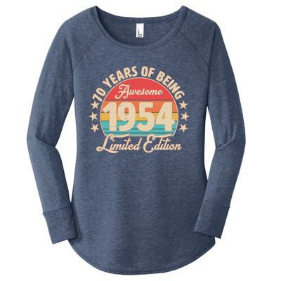 1954 Birthday 70 Years Of Being Awesome Limited Edition Women's Perfect Tri Tunic Long Sleeve Shirt