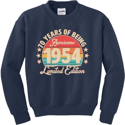 1954 Birthday 70 Years Of Being Awesome Limited Edition Kids Sweatshirt