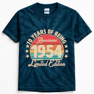 1954 Birthday 70 Years Of Being Awesome Limited Edition Kids Tie-Dye T-Shirt