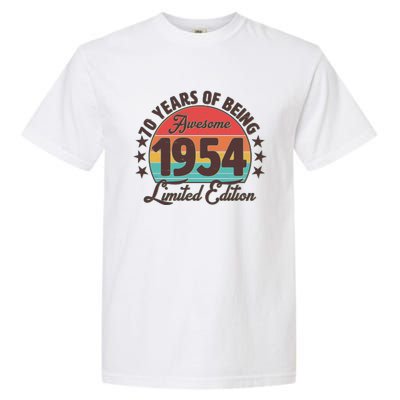 1954 Birthday 70 Years Of Being Awesome Limited Edition Garment-Dyed Heavyweight T-Shirt