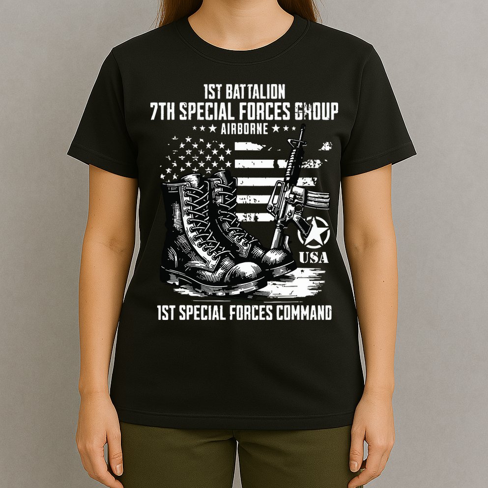 1st Battalion 7th Special Forces Group Airborne Veteran T-Shirt