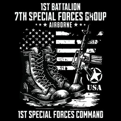 1st Battalion 7th Special Forces Group Airborne Veteran T-Shirt