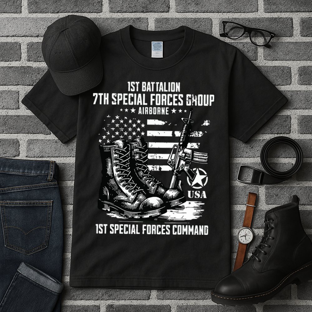 1st Battalion 7th Special Forces Group Airborne Veteran Tall T-Shirt