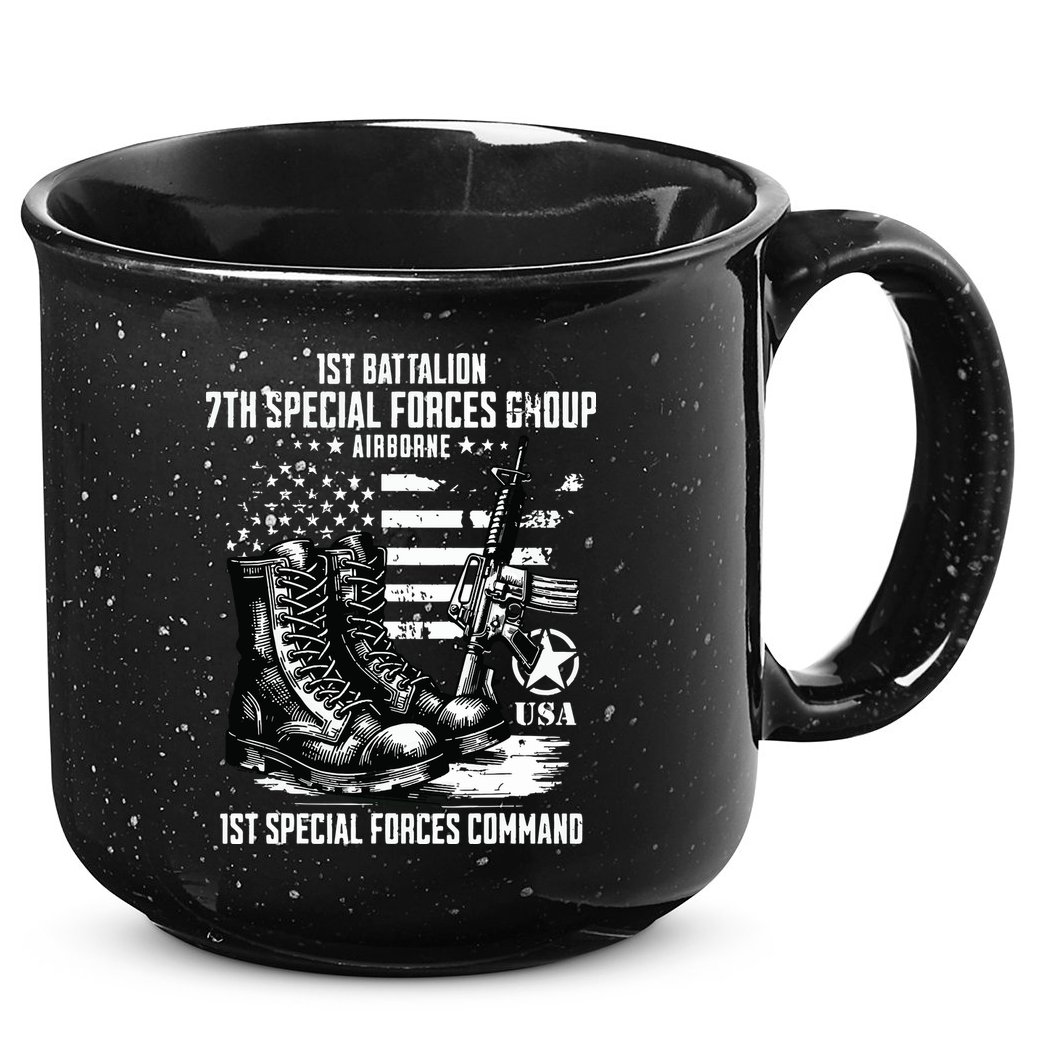 1st Battalion 7th Special Forces Group Airborne Veteran 15oz Campfire Ceramic Mug