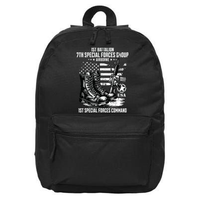 1st Battalion 7th Special Forces Group Airborne Veteran 16 in Basic Backpack