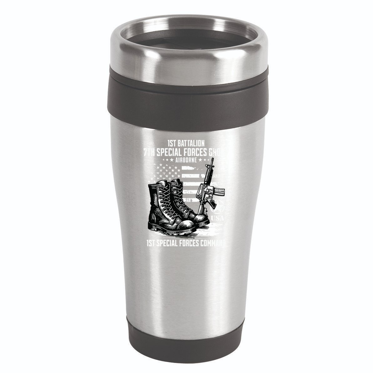 1st Battalion 7th Special Forces Group Airborne Veteran 16oz Travel Tumbler