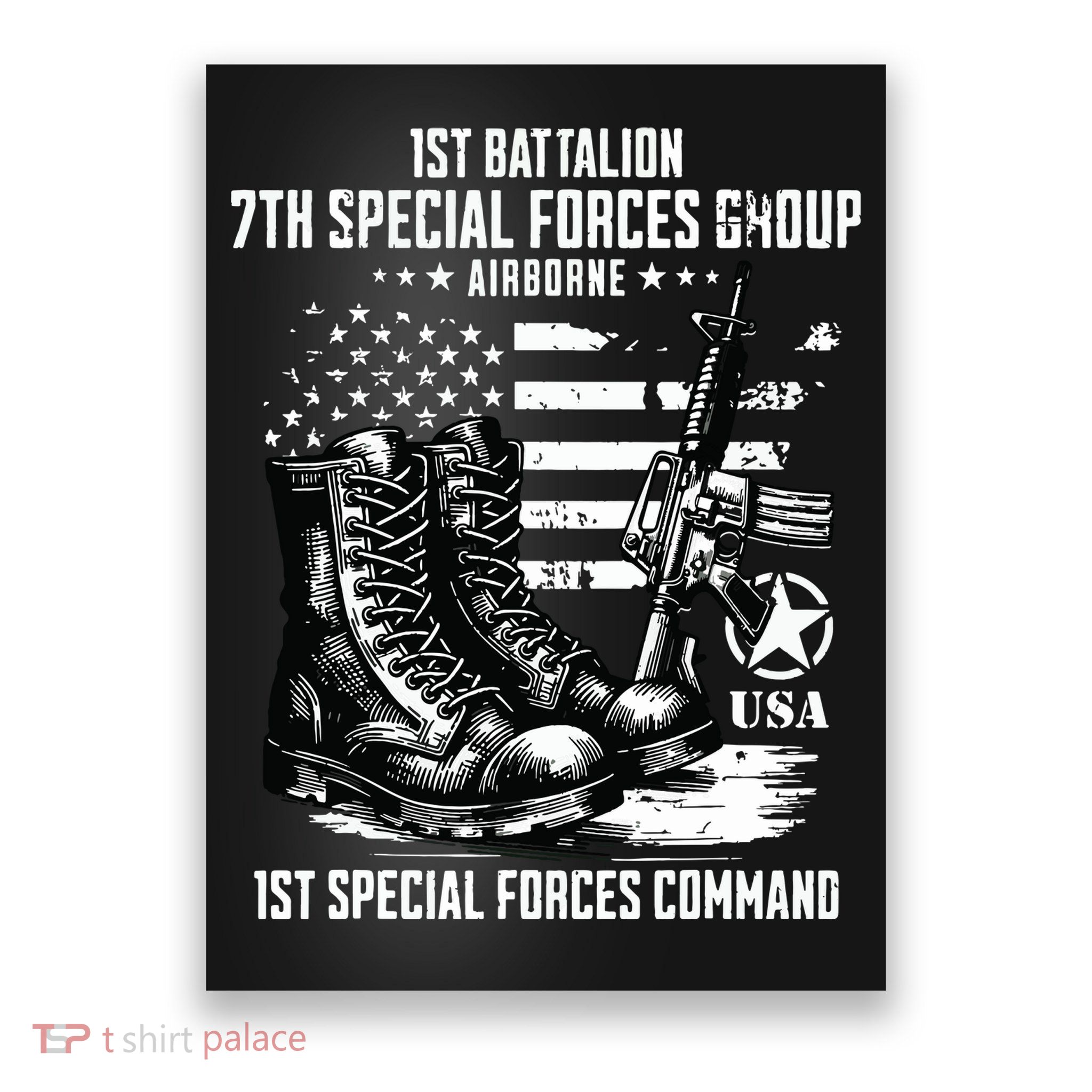 1st Battalion 7th Special Forces Group Airborne Veteran Poster