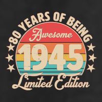 1945 Birthday 80 Years Of Being Awesome Limited Edition Adult Drive Performance Visor