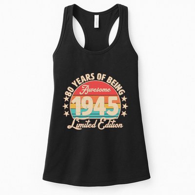 1945 Birthday 80 Years Of Being Awesome Limited Edition Womens Tank Top