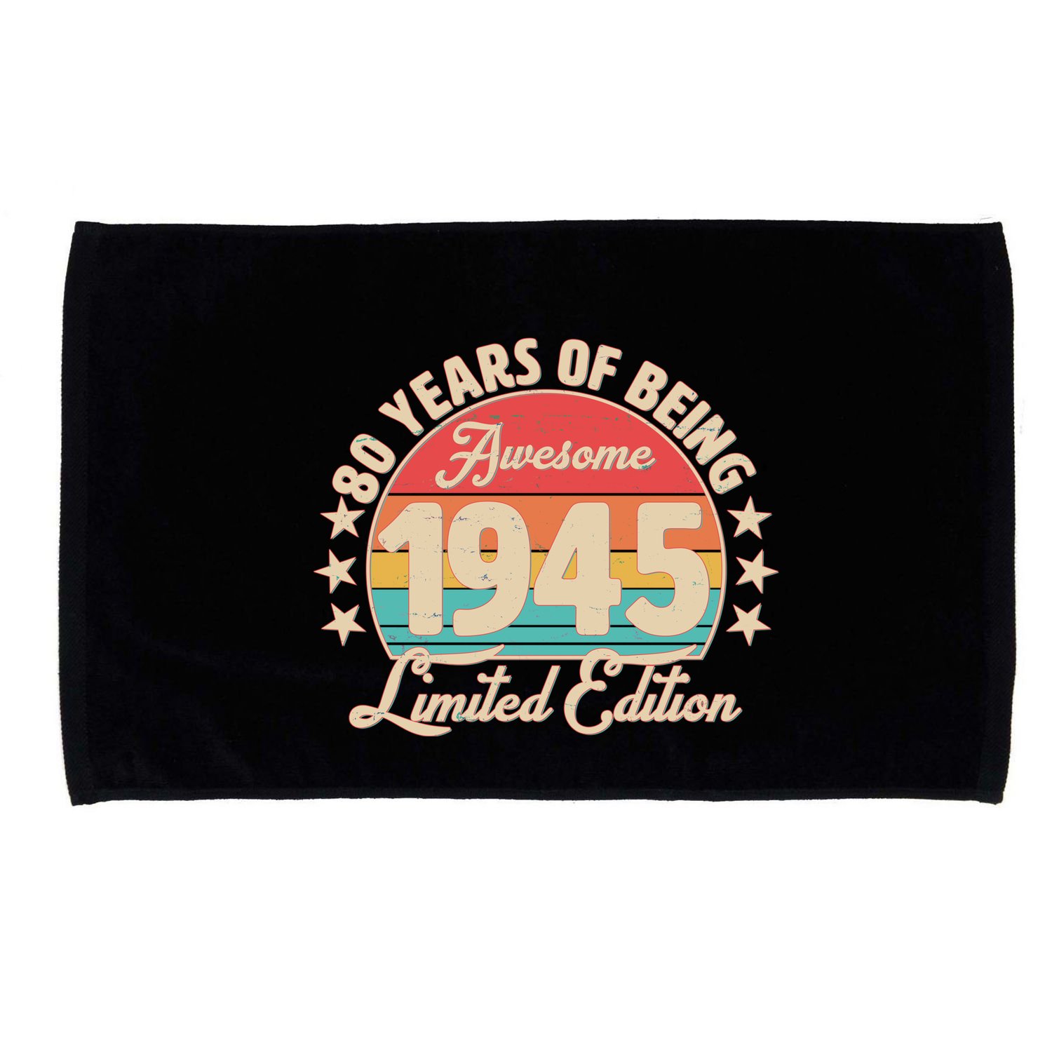 1945 Birthday 80 Years Of Being Awesome Limited Edition Microfiber Hand Towel