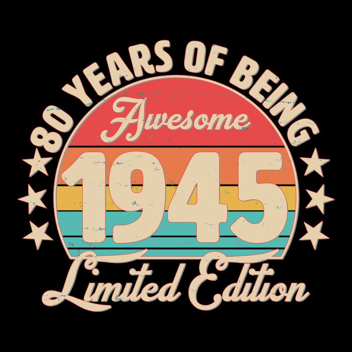 1945 Birthday 80 Years Of Being Awesome Limited Edition Zip Tote Bag