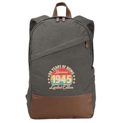 1945 Birthday 80 Years Of Being Awesome Limited Edition Cotton Canvas Backpack