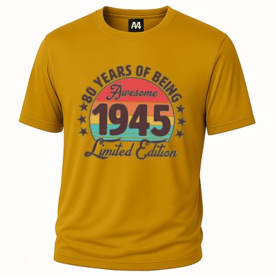 1945 Birthday 80 Years Of Being Awesome Limited Edition Cooling Performance Crew T-Shirt