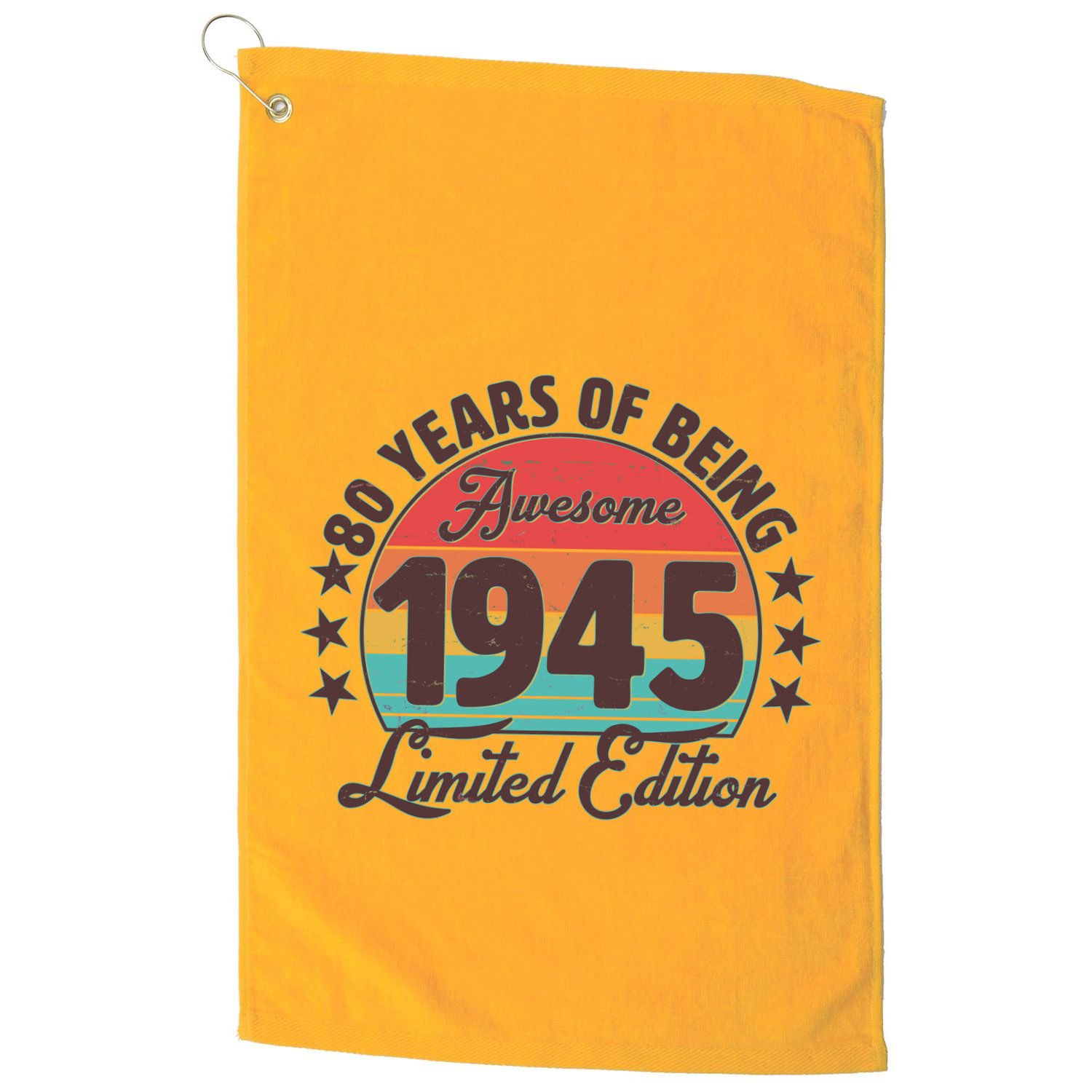 1945 Birthday 80 Years Of Being Awesome Limited Edition Golf Towel