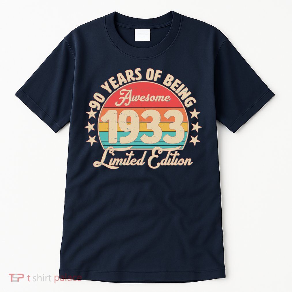 1933 Birthday 90 Years Of Of Being Awesome Limited Edition Tall T-Shirt