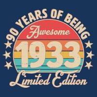 1933 Birthday 90 Years Of Of Being Awesome Limited Edition Sustainable Bucket Hat