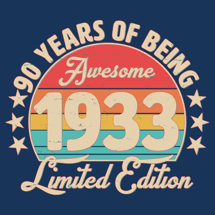 1933 Birthday 90 Years Of Of Being Awesome Limited Edition Sustainable Bucket Hat