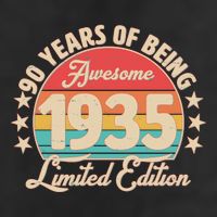 1935 Birthday 90 Years Of Being Awesome Limited Edition Adult Drive Performance Visor