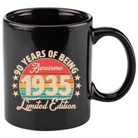 1935 Birthday 90 Years Of Being Awesome Limited Edition 11oz C Handle Ceramic Mug