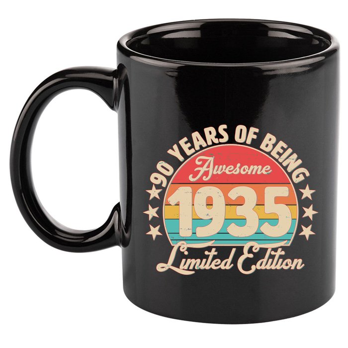 1935 Birthday 90 Years Of Being Awesome Limited Edition 11oz C Handle Ceramic Mug