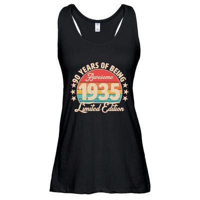 1935 Birthday 90 Years Of Being Awesome Limited Edition Ladies Essential Flowy Tank
