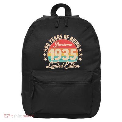 1935 Birthday 90 Years Of Being Awesome Limited Edition 16 in Basic Backpack
