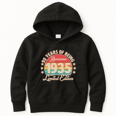 1935 Birthday 90 Years Of Being Awesome Limited Edition Kids Hoodie