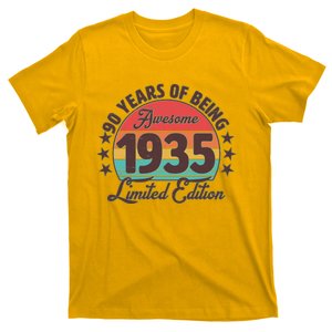 1935 Birthday 90 Years Of Being Awesome Limited Edition T-Shirt