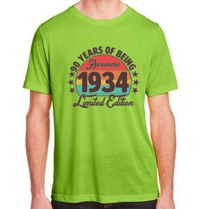 1934 Birthday 90 Years Of Being Awesome Limited Edition Adult ChromaSoft Performance T-Shirt