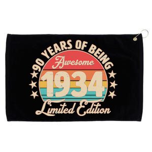 1934 Birthday 90 Years Of Being Awesome Limited Edition Grommeted Golf Towel