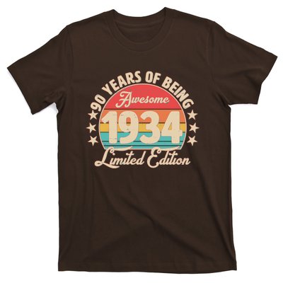 1934 Birthday 90 Years Of Being Awesome Limited Edition T-Shirt